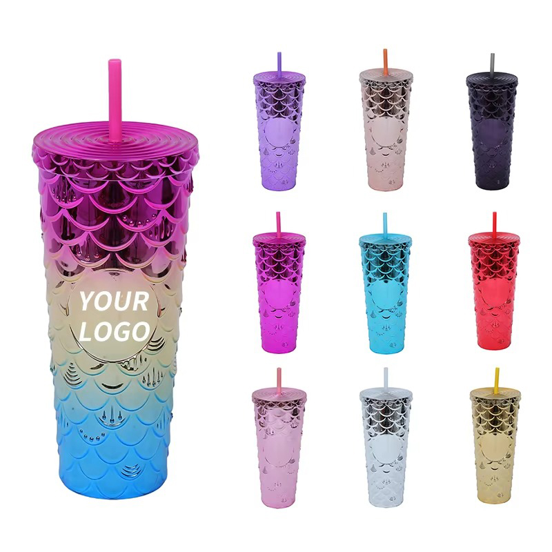 Creative decorative shiny Plastic tumbler