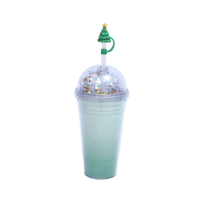 Colorful cartoon straws Plastic tumbler