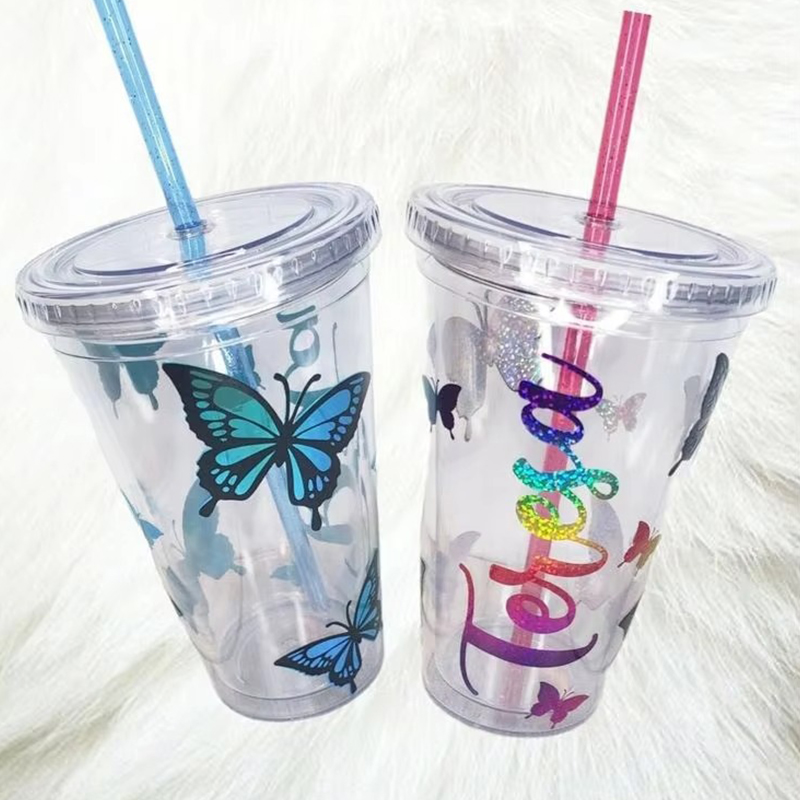 Colorful simple water cup Plastic tumbler