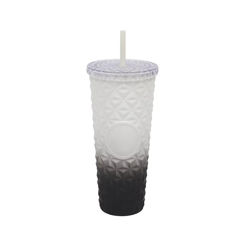 Diamond Gradient mosaic glass Plastic tumbler