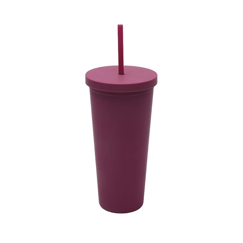 710ML Insulated handheld multiple color Plastic tumbler