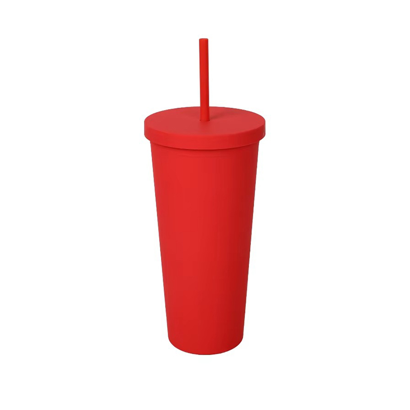 710ML Insulated handheld multiple color Plastic tumbler