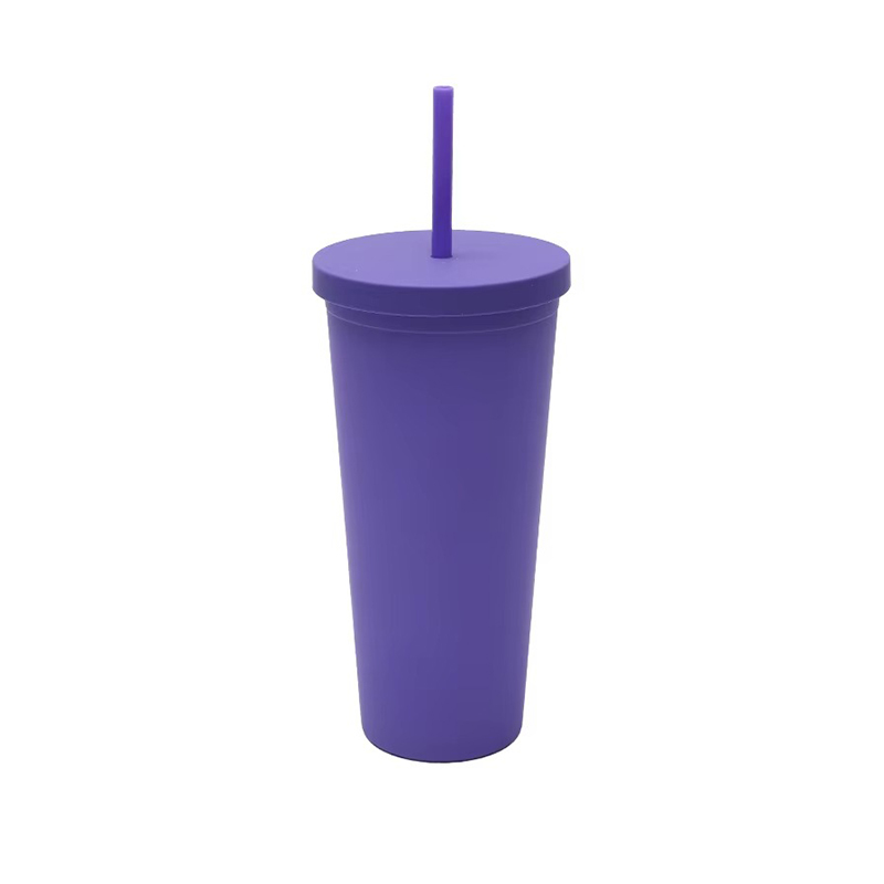 710ML Insulated handheld multiple color Plastic tumbler