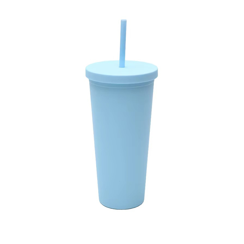 710ML Insulated handheld multiple color Plastic tumbler