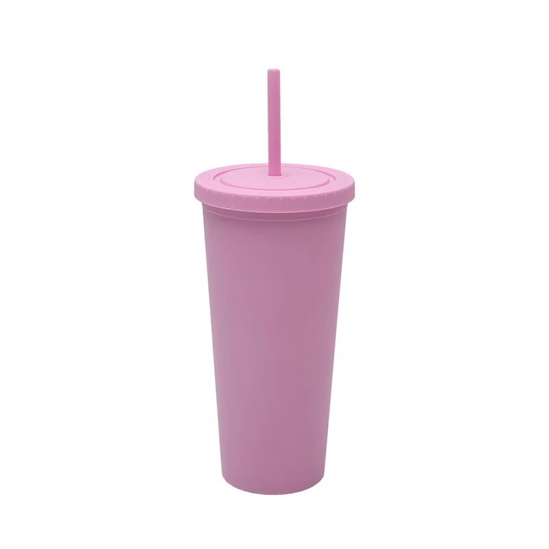 710ML Insulated handheld multiple color Plastic tumbler