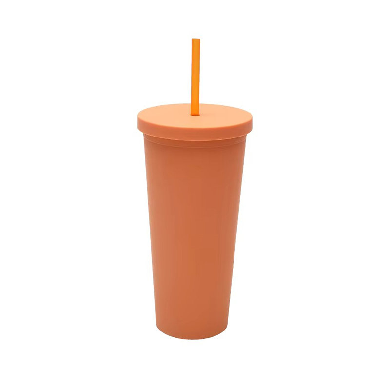 710ML Insulated handheld multiple color Plastic tumbler