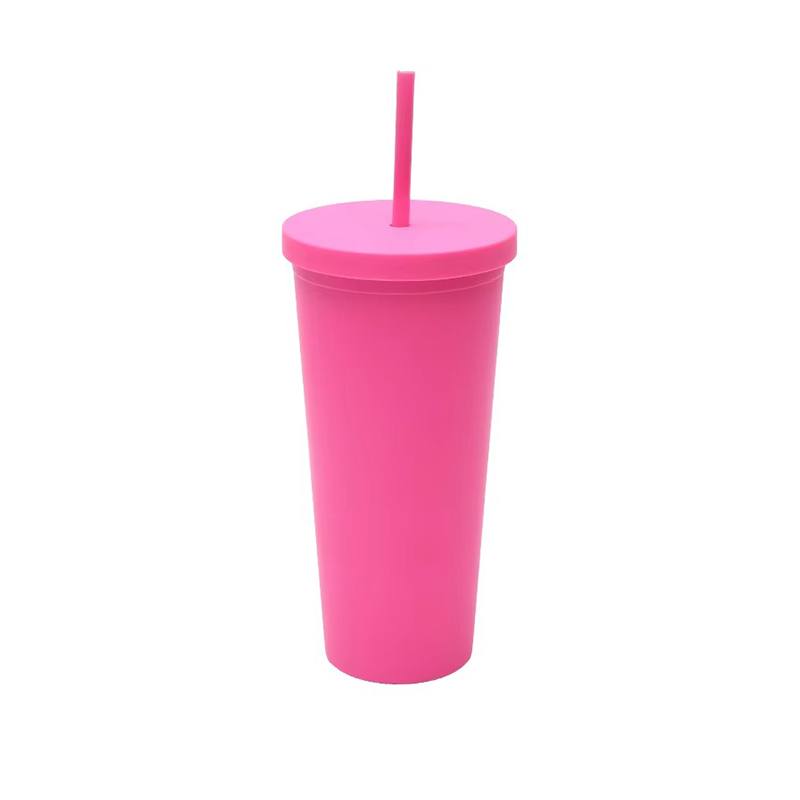 710ML Insulated handheld multiple color Plastic tumbler