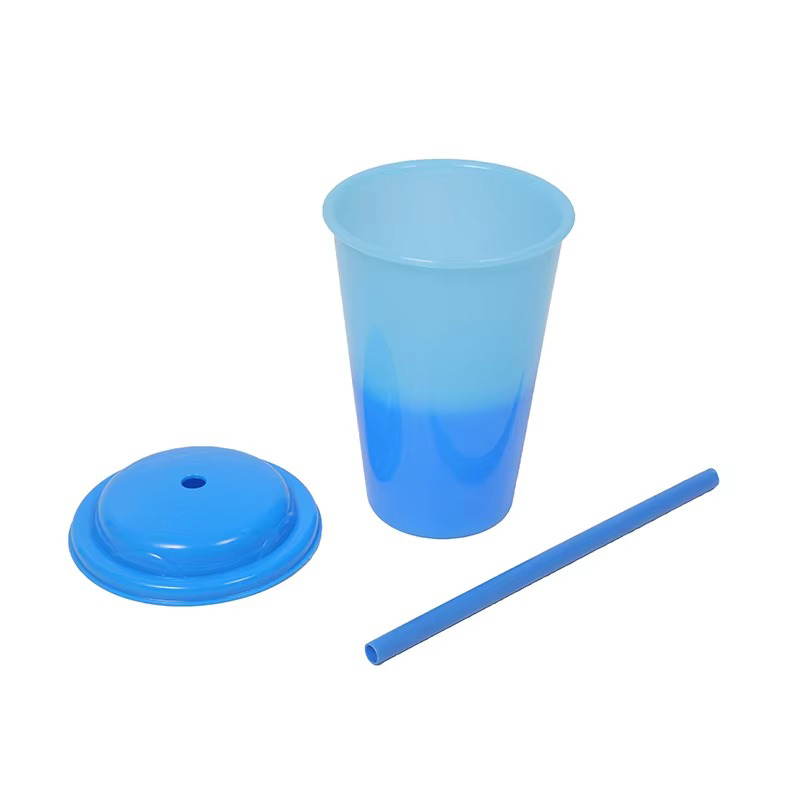 Cold color change magic Plastic tumbler