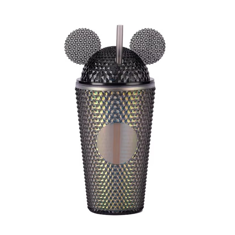 Spiked texture double layer Plastic tumbler