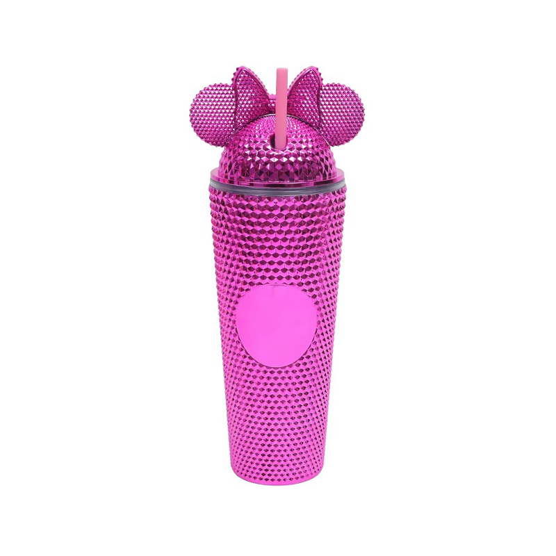 Diamonds rivets bows Plastic tumbler