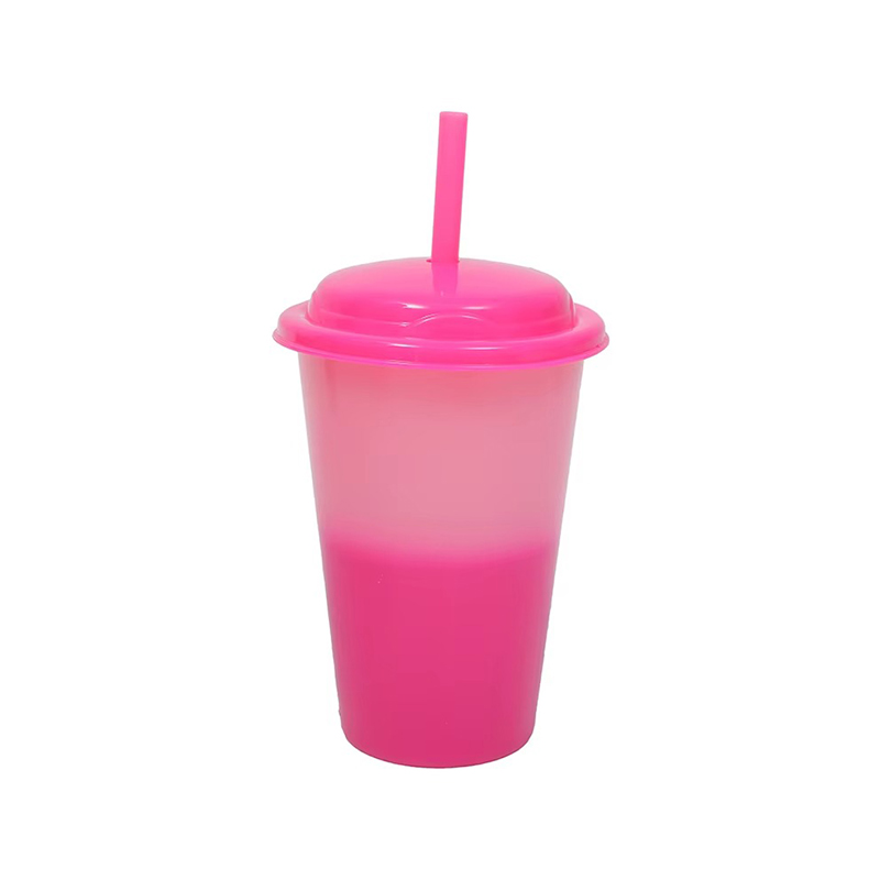 Cold color change magic Plastic tumbler