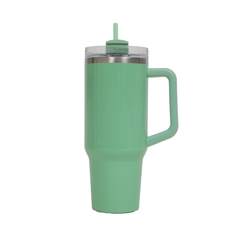 Wide mouth coated Auto mug with handle