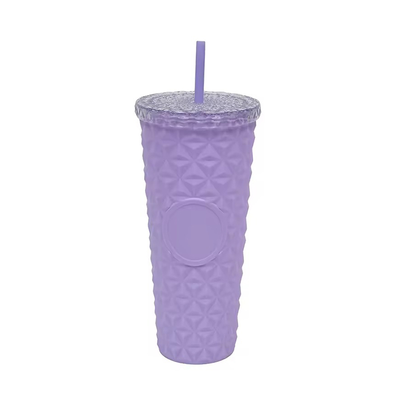 Sports Wide Mouth Lid Straw Plastic tumbler