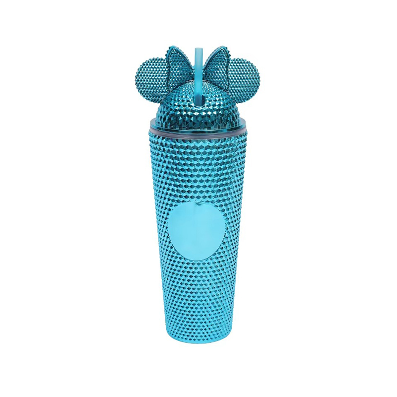 Diamonds rivets bows Plastic tumbler