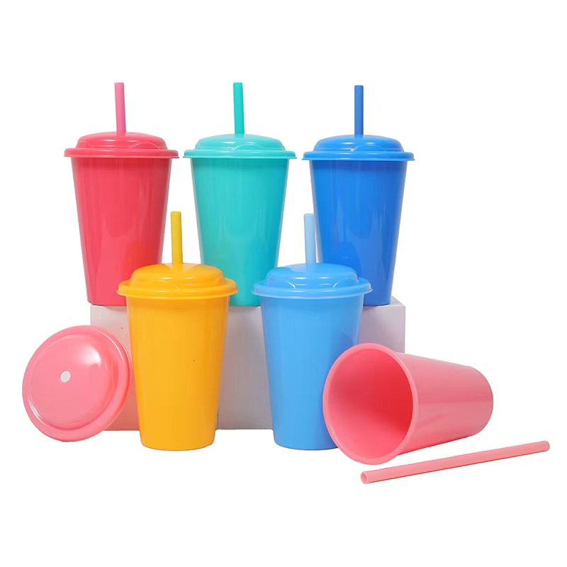 Cold color change magic Plastic tumbler