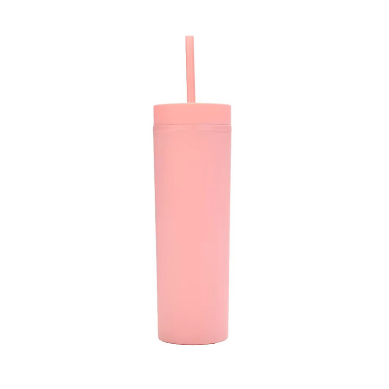 Slender cylindrical various colors Plastic tumbler