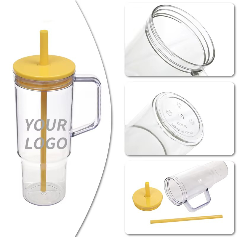 Handle straw sealed lid simple decoration Auto mug