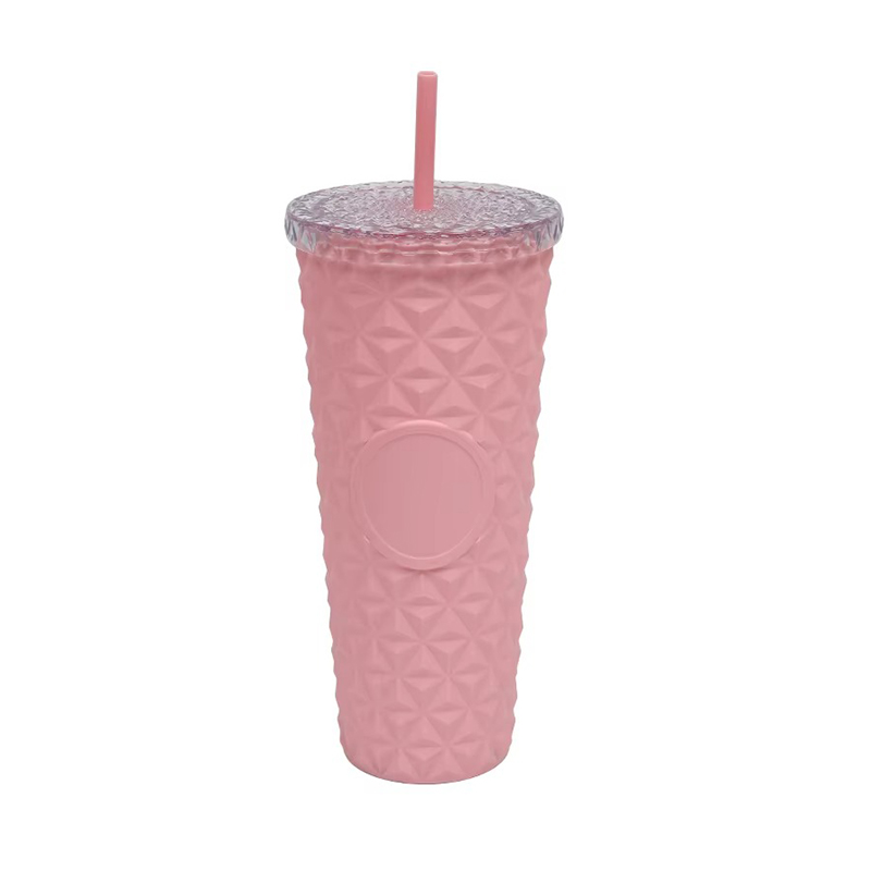 Sports Wide Mouth Lid Straw Plastic tumbler