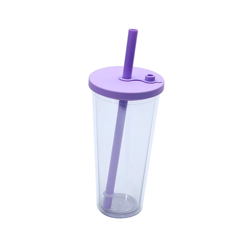 Customizable multi-color transparent Plastic tumbler