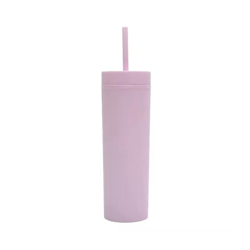 Slender cylindrical various colors Plastic tumbler