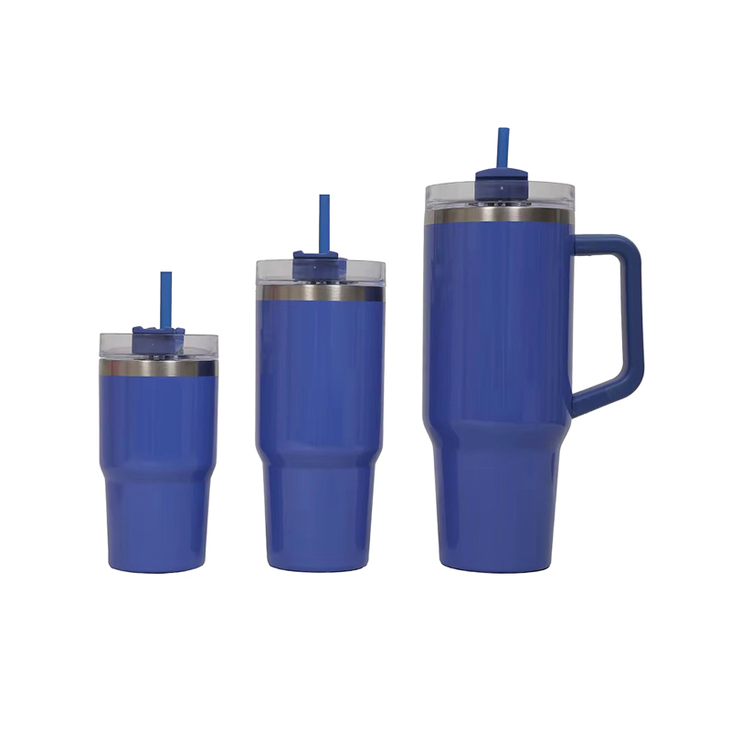 Three-piece set straws stainless steel Auto mug