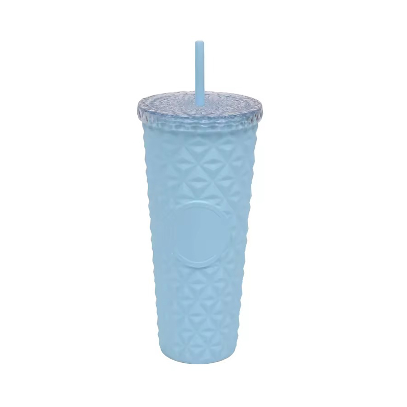 Sports Wide Mouth Lid Straw Plastic tumbler