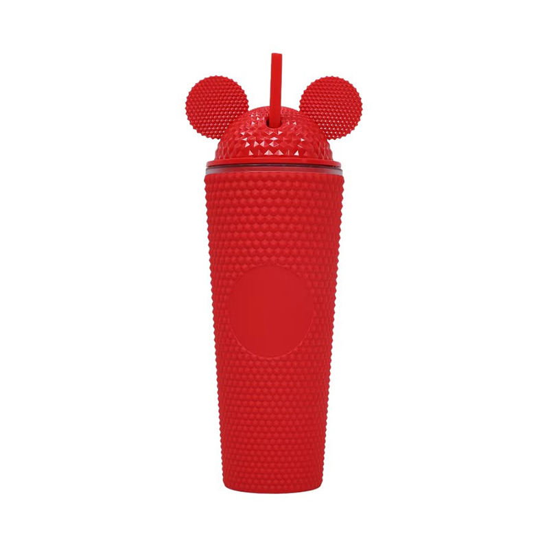 Large capacity surface texture Plastic tumbler