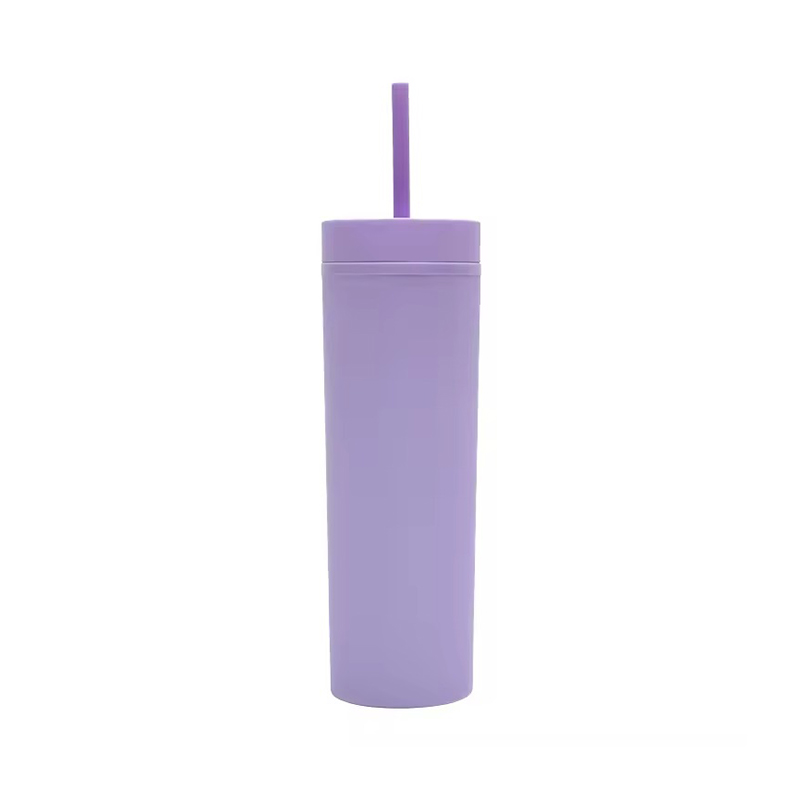 Slender cylindrical various colors Plastic tumbler