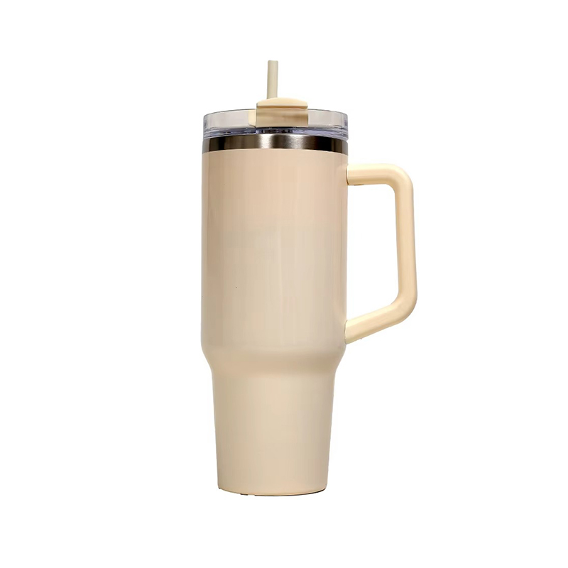 Wide mouth coated Auto mug with handle