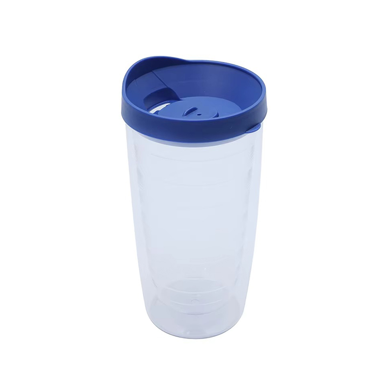 Double layer high quality Plastic tumbler with cover