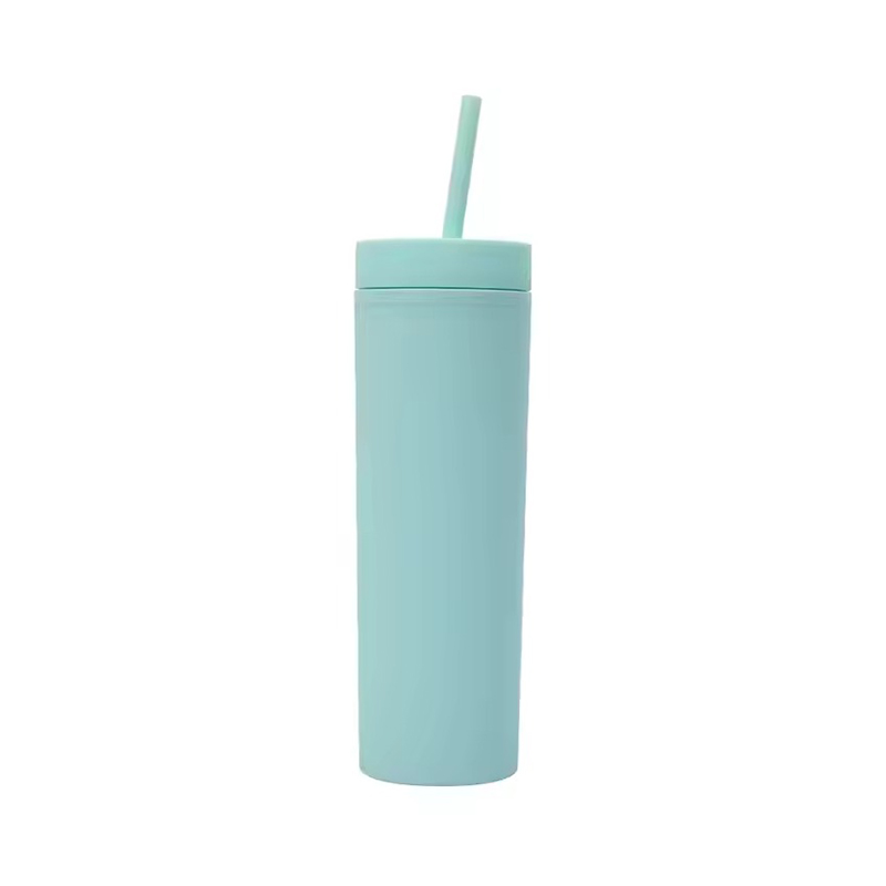 Slender cylindrical various colors Plastic tumbler