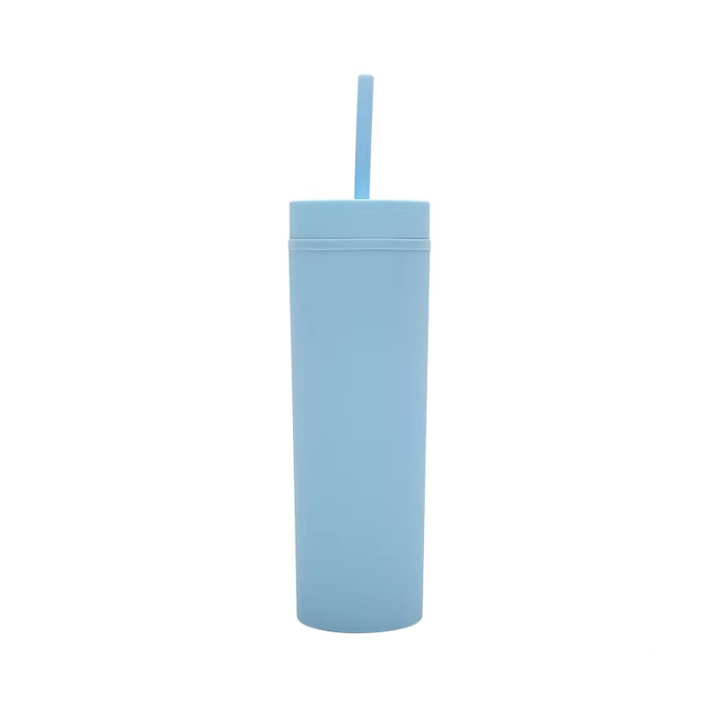 Slender cylindrical various colors Plastic tumbler