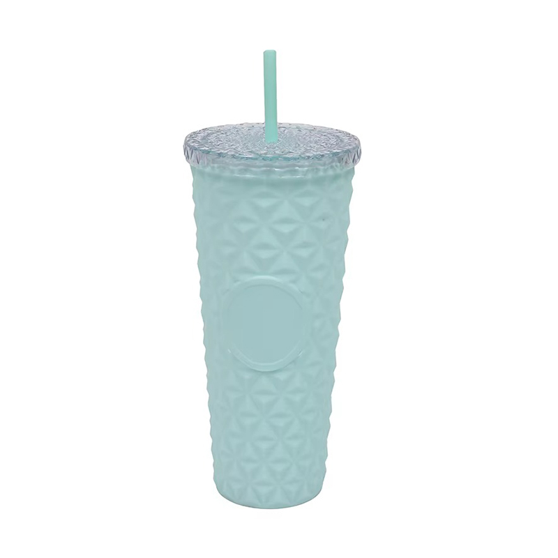 Sports Wide Mouth Lid Straw Plastic tumbler