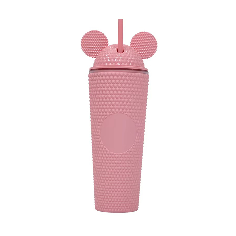 Large capacity surface texture Plastic tumbler