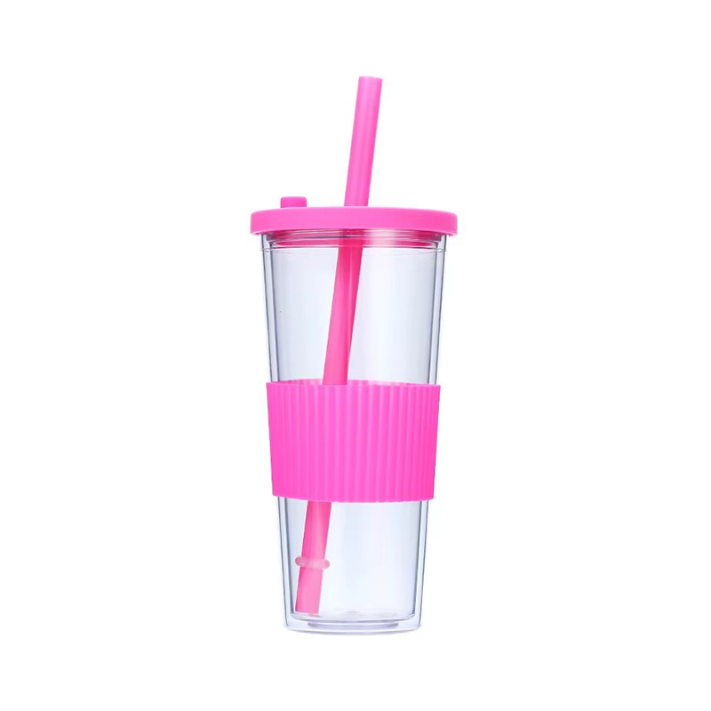 Customizable multi-color transparent Plastic tumbler