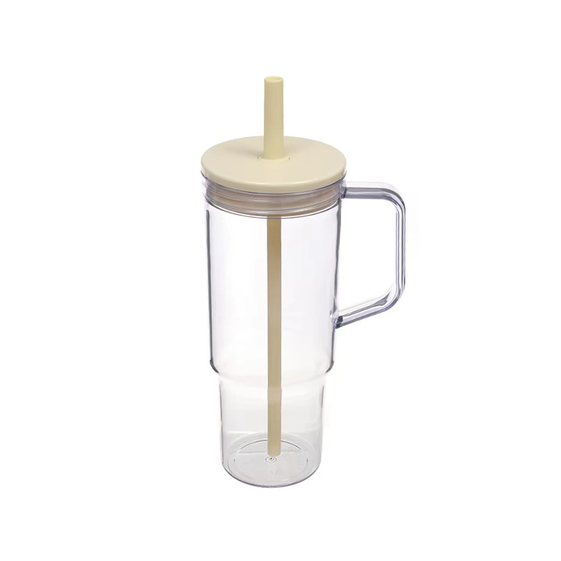 Handle straw sealed lid simple decoration Auto mug