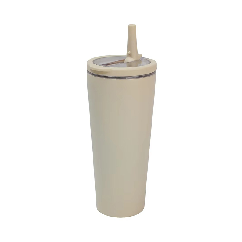 Handle insulation stainless steel tumbler with straw