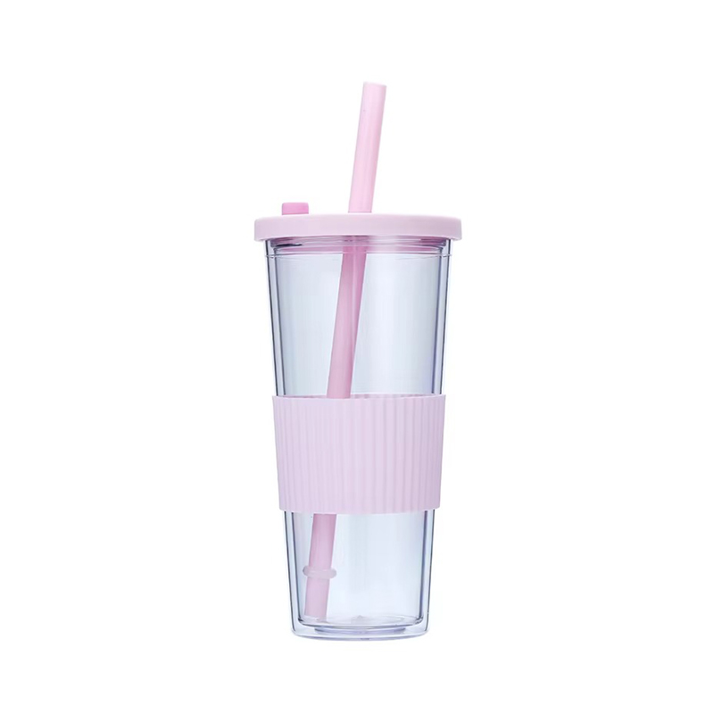 Customizable multi-color transparent Plastic tumbler