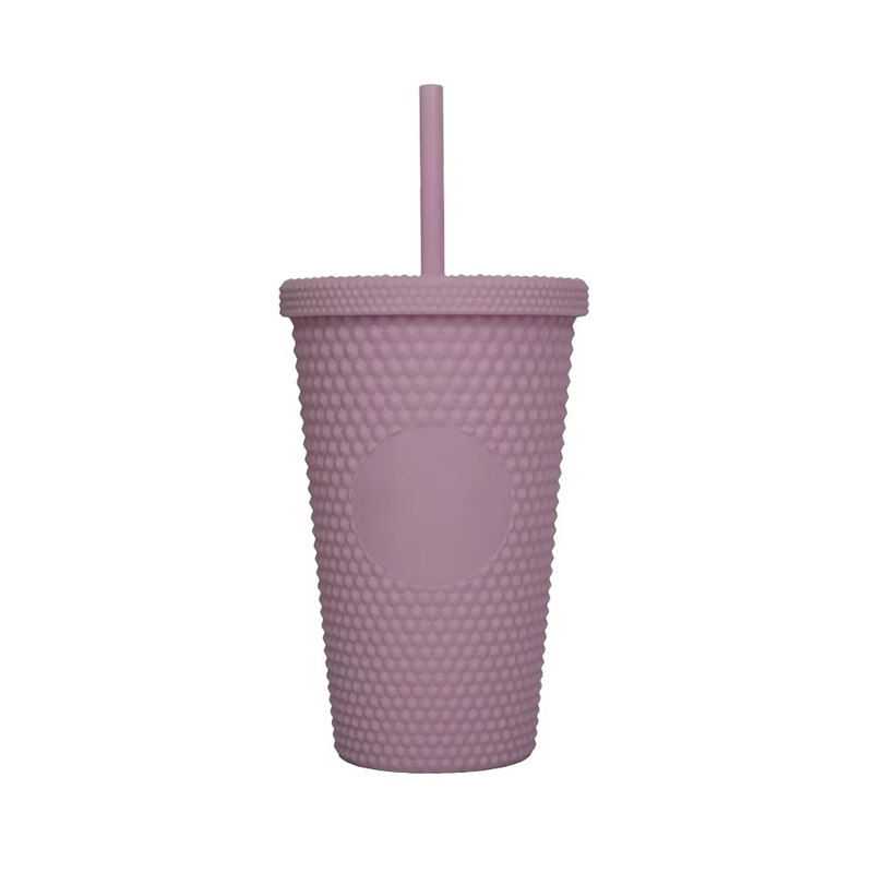 Spill-proof heat-insulated plastic tumbler