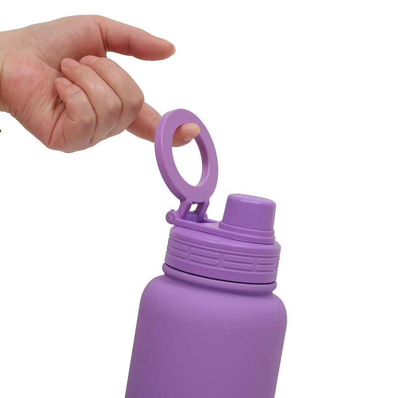 Stainless steel lid wide mouth  insylated water bottle