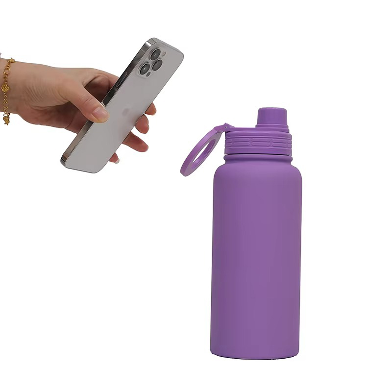 Stainless steel lid wide mouth  insylated water bottle