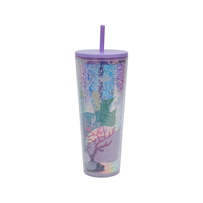 Cartoon pattern water bottle plastic tumbler