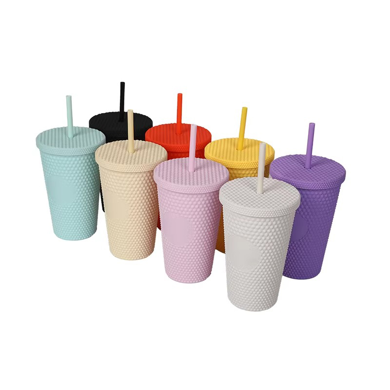 Spill-proof heat-insulated plastic tumbler