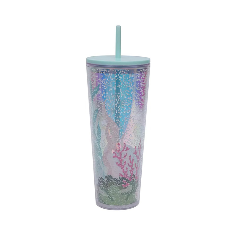 Cartoon pattern water bottle plastic tumbler