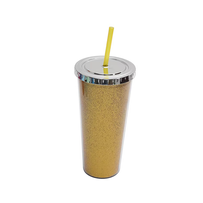 Acrylic leakproof double layer plastic tumbler