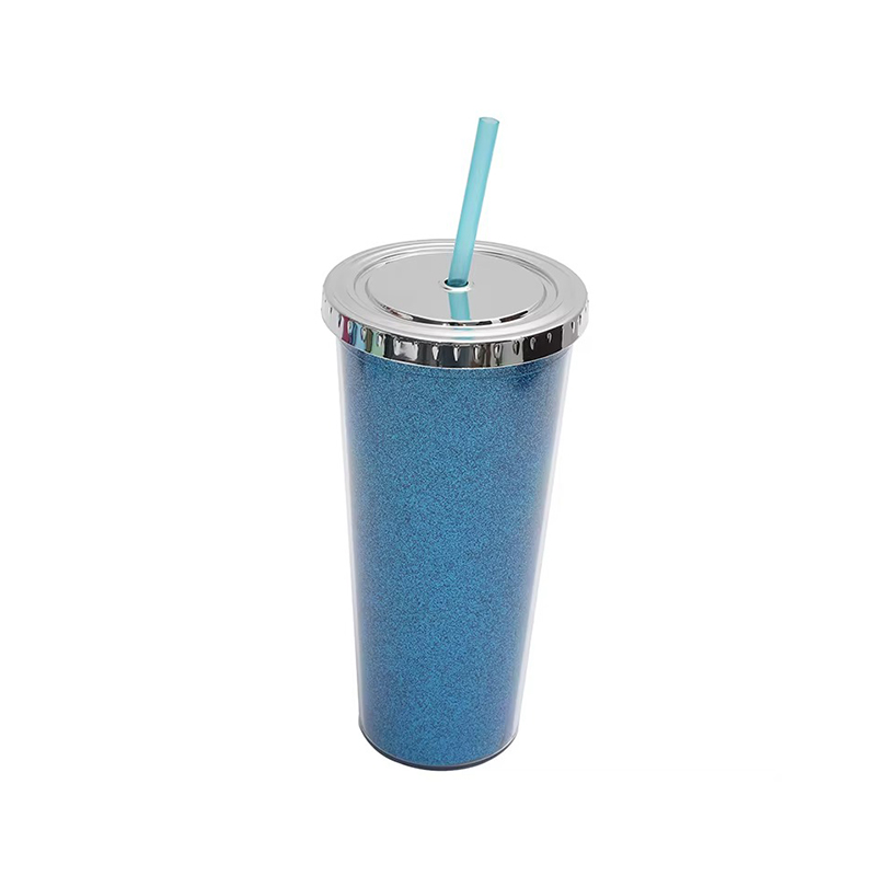 Acrylic leakproof double layer plastic tumbler