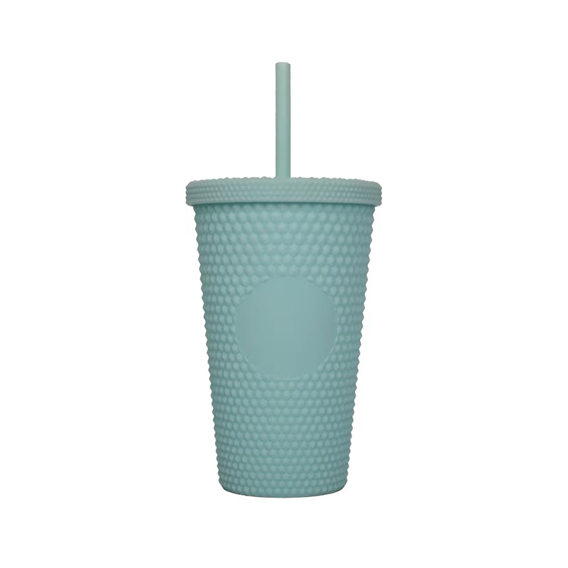 Spill-proof heat-insulated plastic tumbler