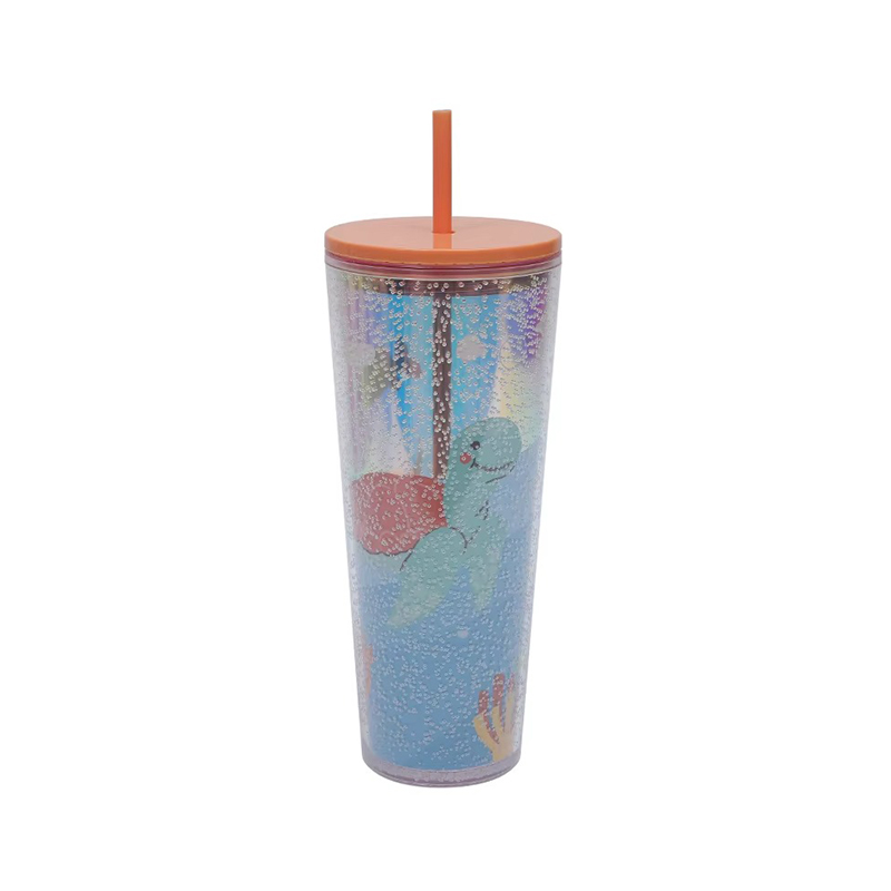 Cartoon pattern water bottle plastic tumbler