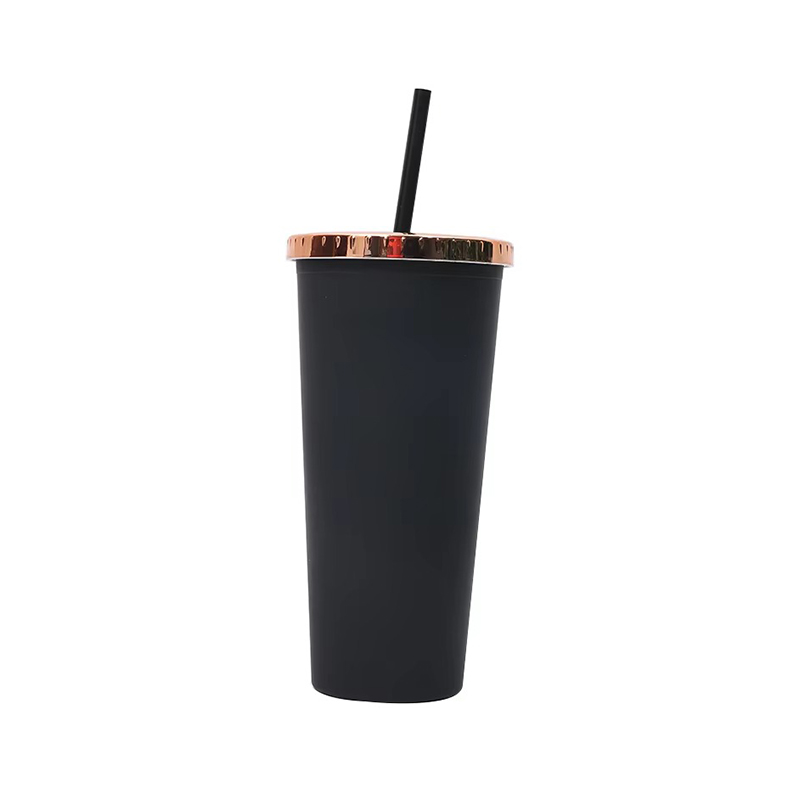 24oz snowflake insulated plastic tumbler