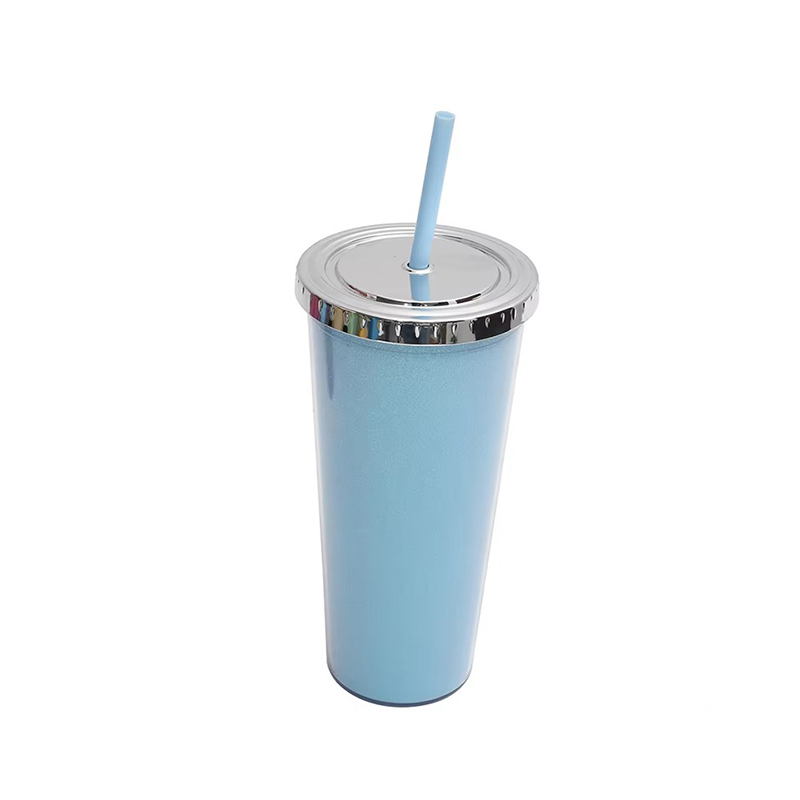 Acrylic leakproof double layer plastic tumbler